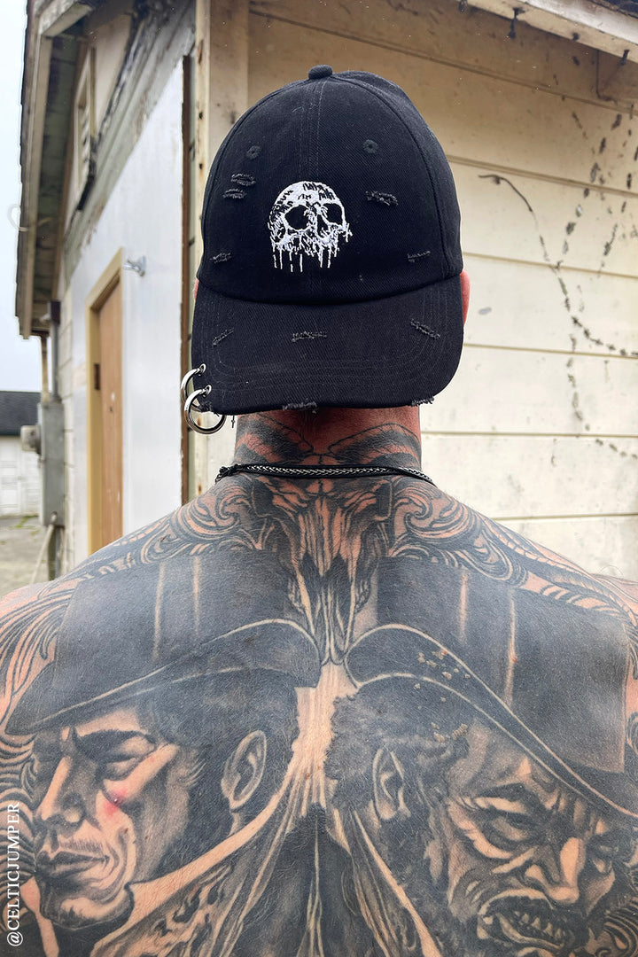 Skull Drip Pierced Baseball Cap