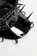 Spiked leather hat