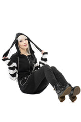 grunge goth bunny rabbit hoodie jacket 