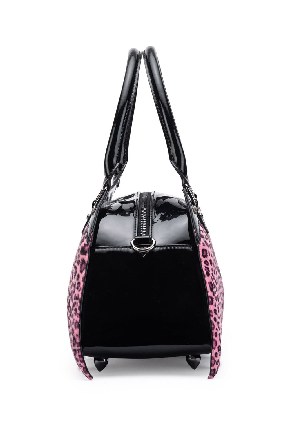 vintage goth inspired pink leopard handbag