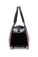 vintage goth inspired pink leopard handbag