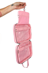 pastel goth spiderweb makeup bag