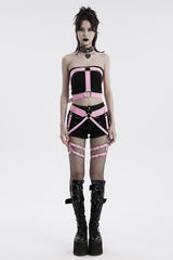 pastel pink body chest harness