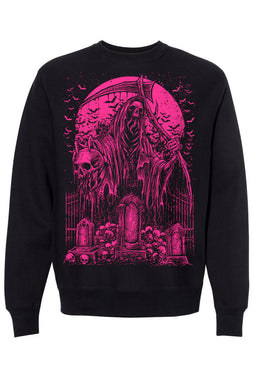 Graveyard Grim Reaper Sweatshirt [PINK]