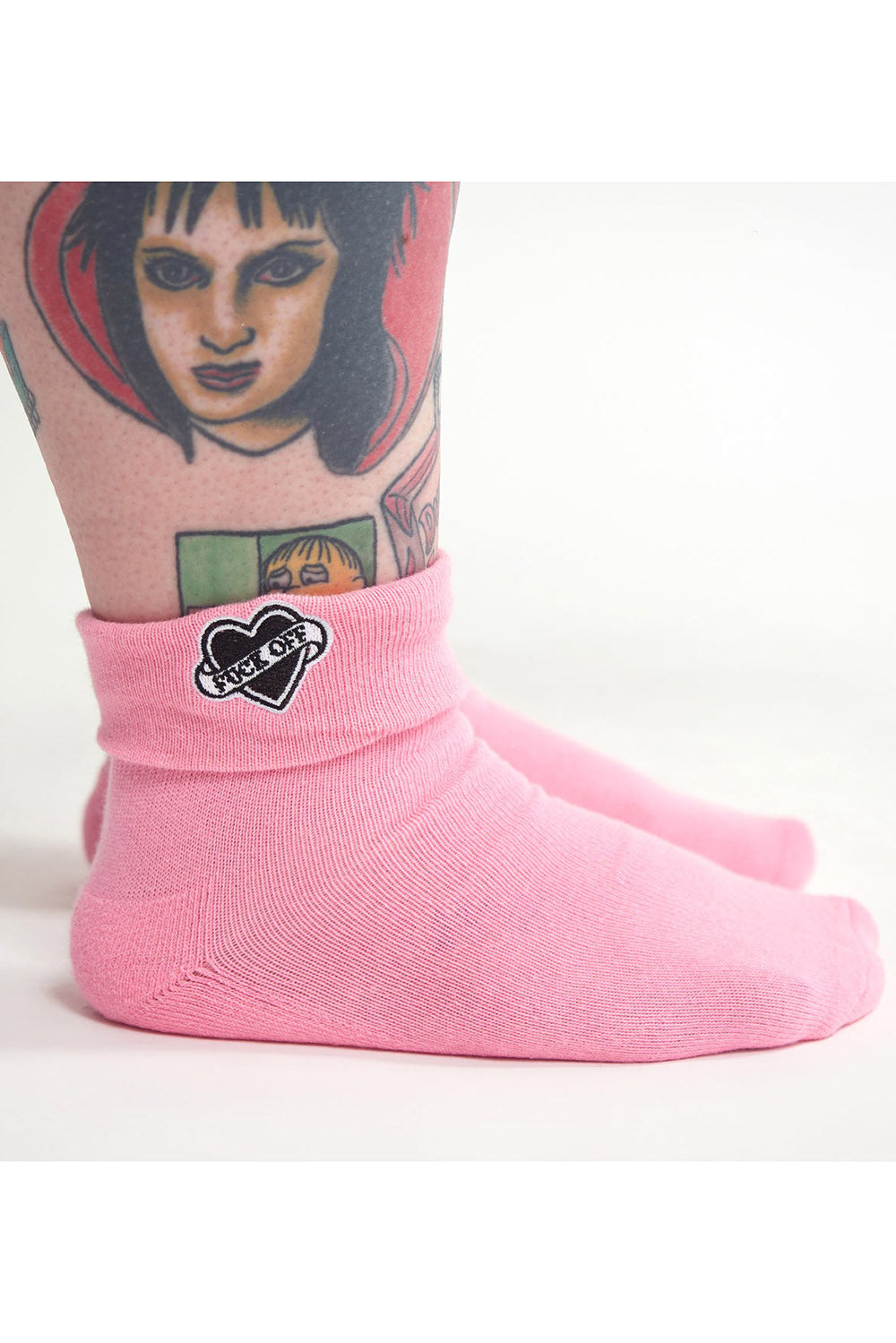 pink goth socks