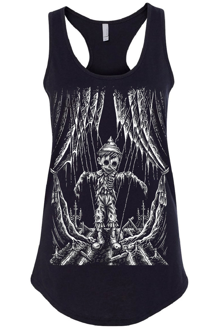 spooky horror pinocchio t-shirt tank top