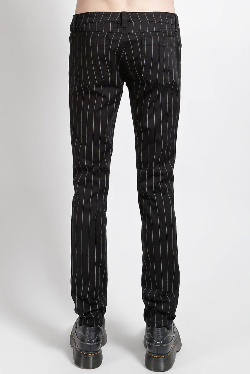 plus size mens pinstripe skinny jeans