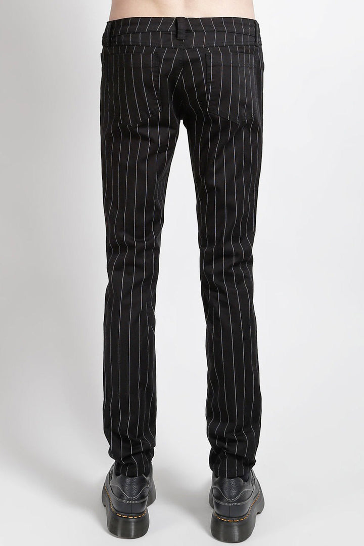 plus size mens pinstripe skinny jeans
