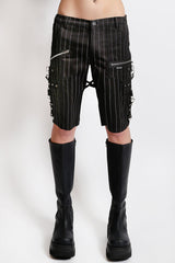 mens tripp NYC long black cotton shorts