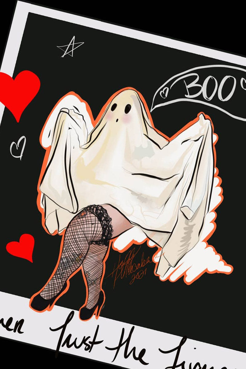 retro halloween pinup girl sticker 