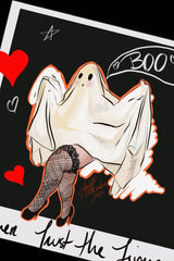 retro halloween pinup girl sticker 