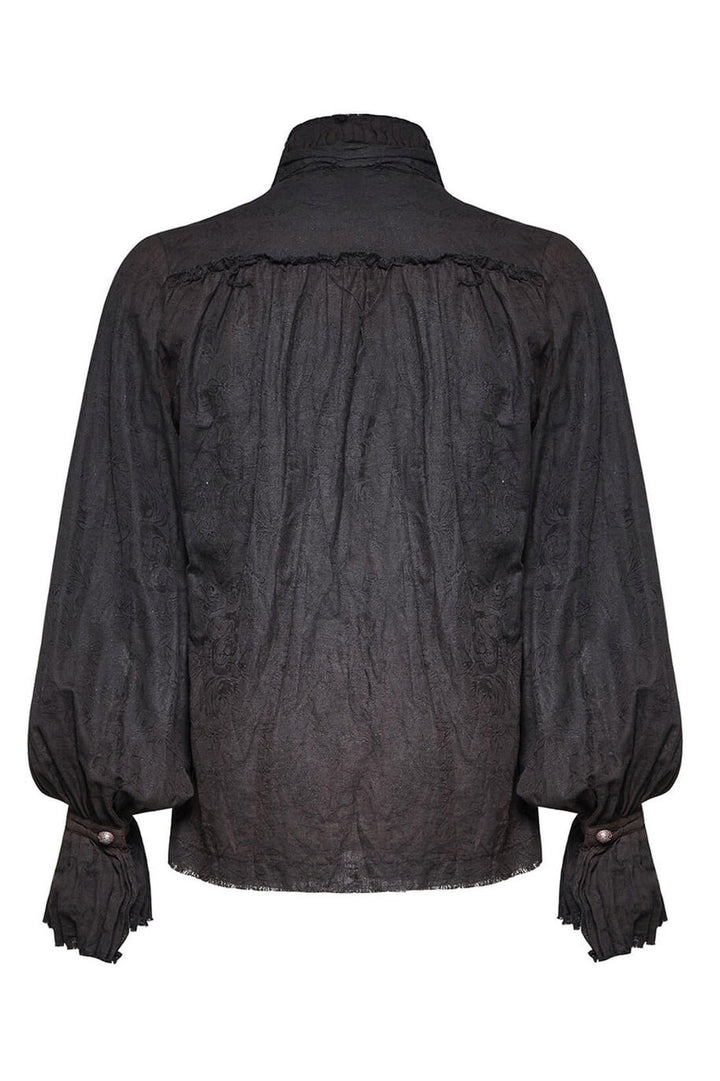 mens long sleeve antiqued tattered shirt