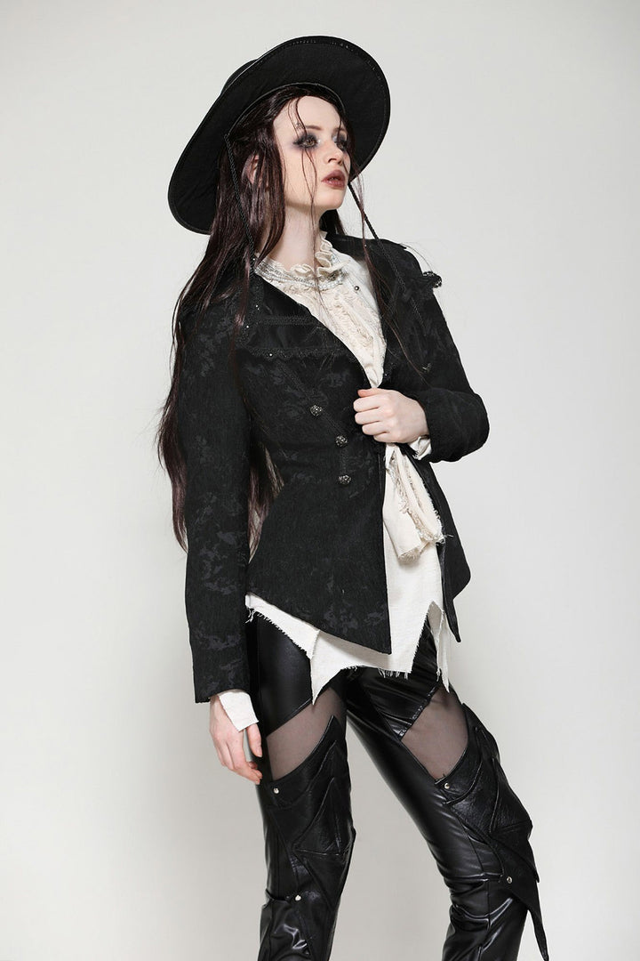 womens black victorian goth jacket