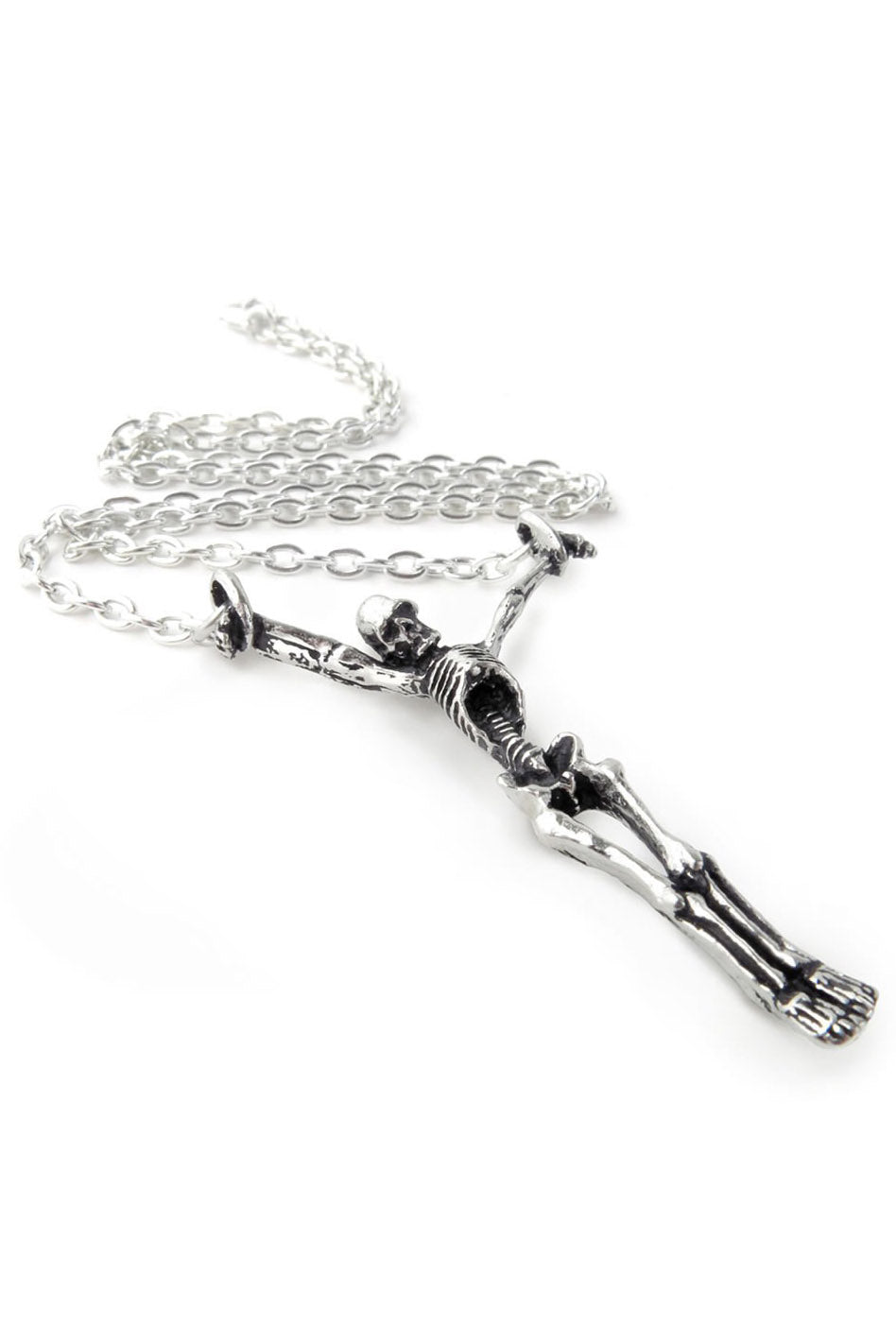 pewter skeleton pirate necklace by alchemy 