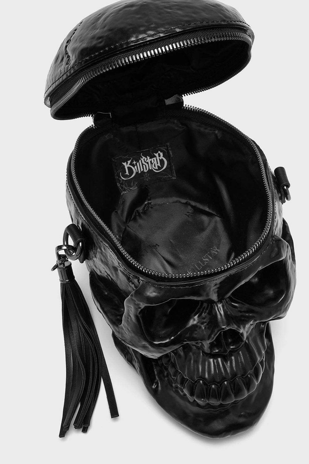 vegan leather 3D goth skull shaped purse