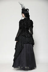 lace tiered pirate goth skirt