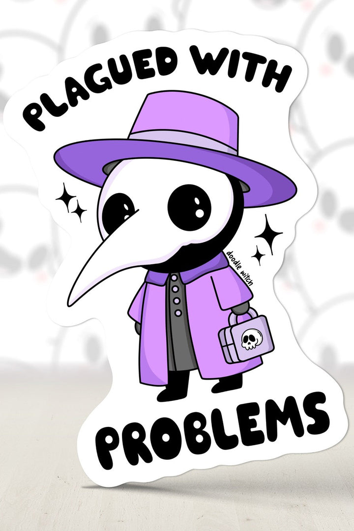 kawaii emo plague doctor cute creepy sticker by doodlewitch