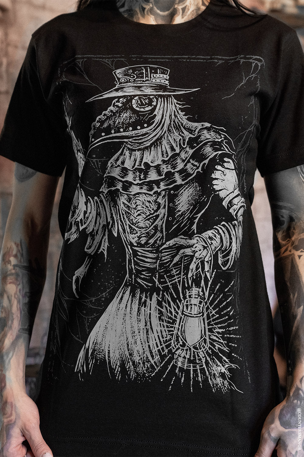 black death plague doctor t-shirt 