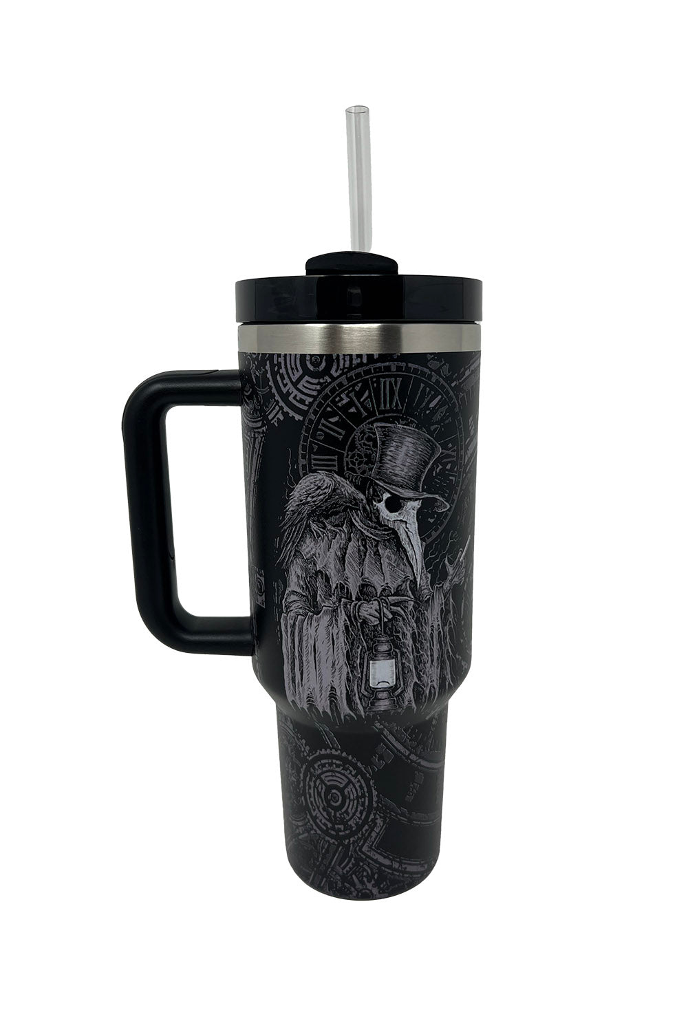 plague doctor stainless steel water bottle tumbler