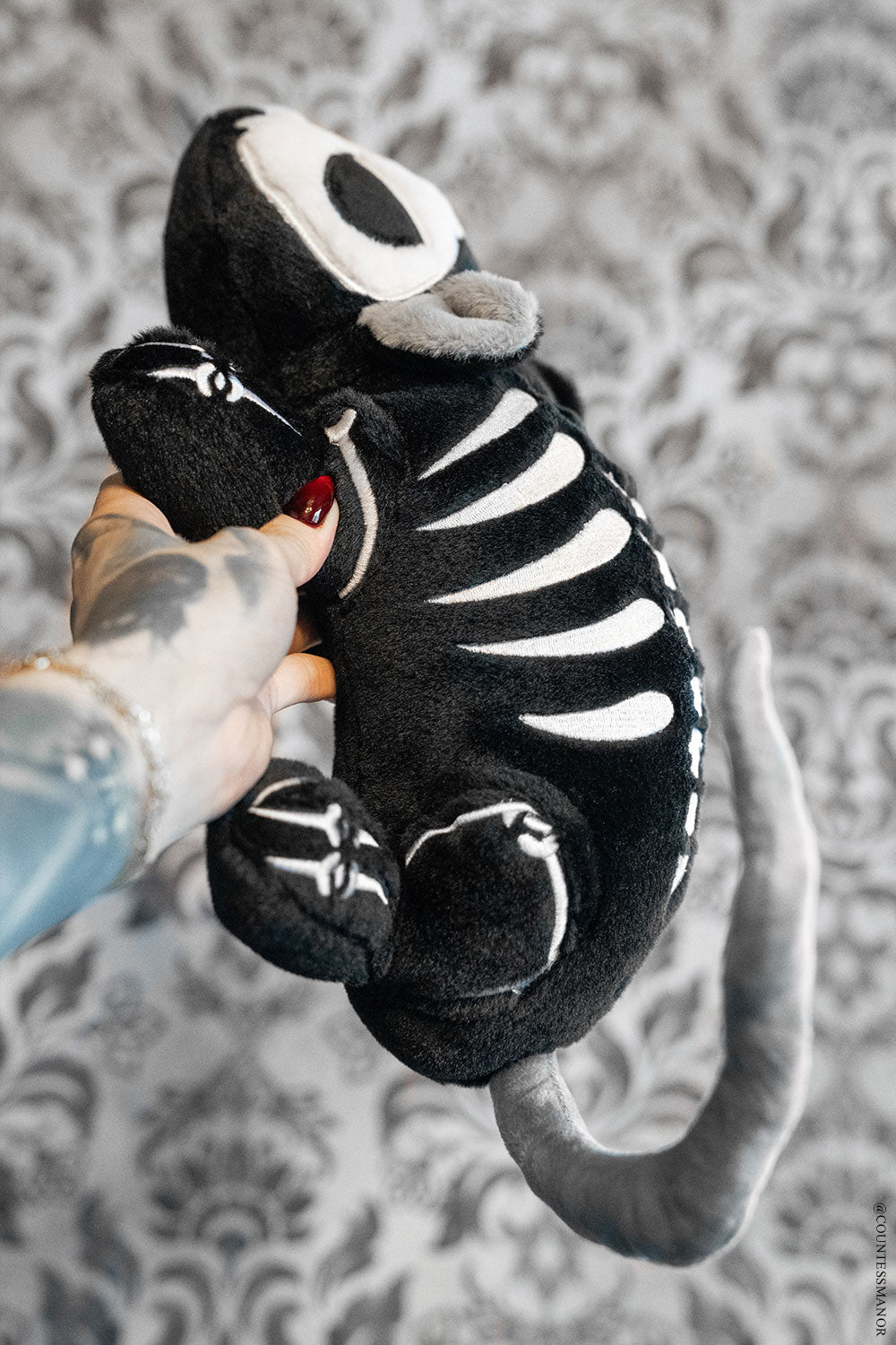 spooky cute skeleton mouse rat plushie
