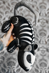embroidered skeleton rat plushie stuffed animal toy