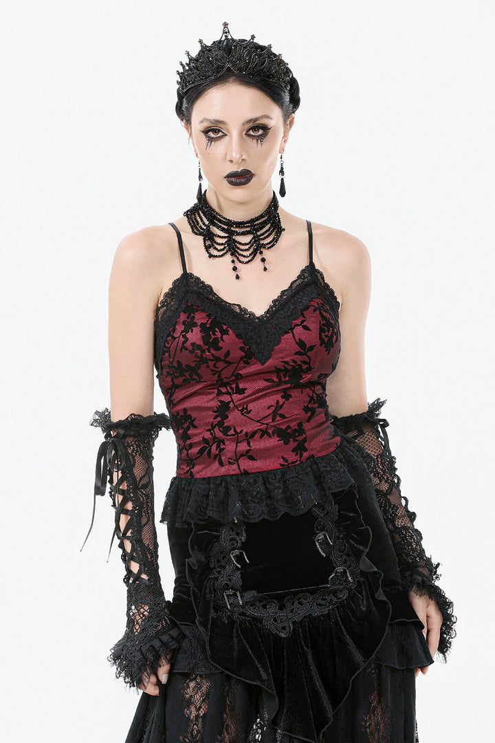red floral gothic tank top