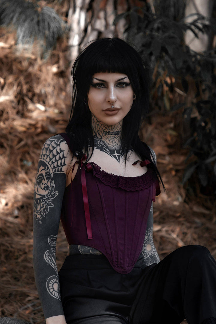 lace-up corset top by lively ghosts 