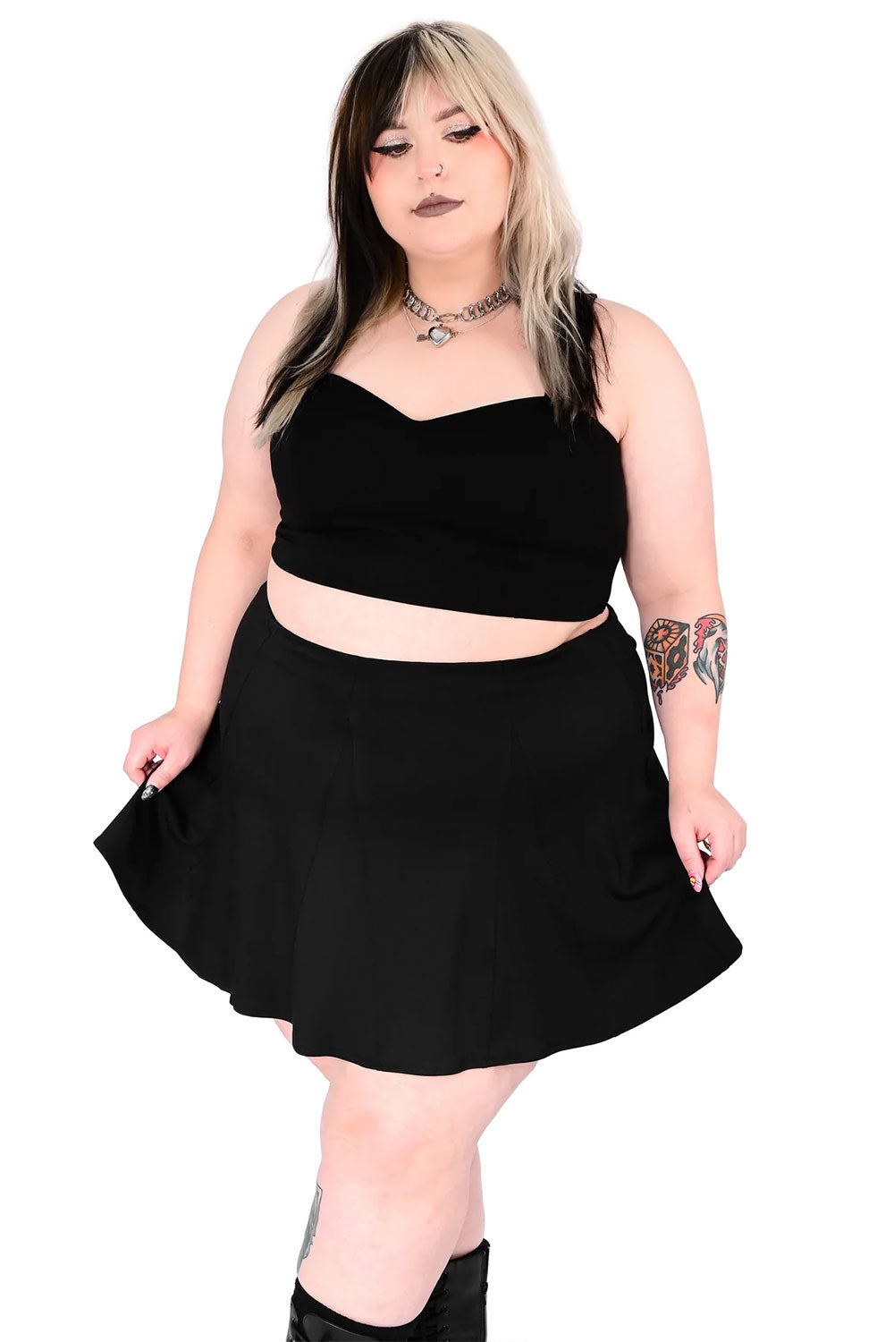 Womens black skirt in plus sizes