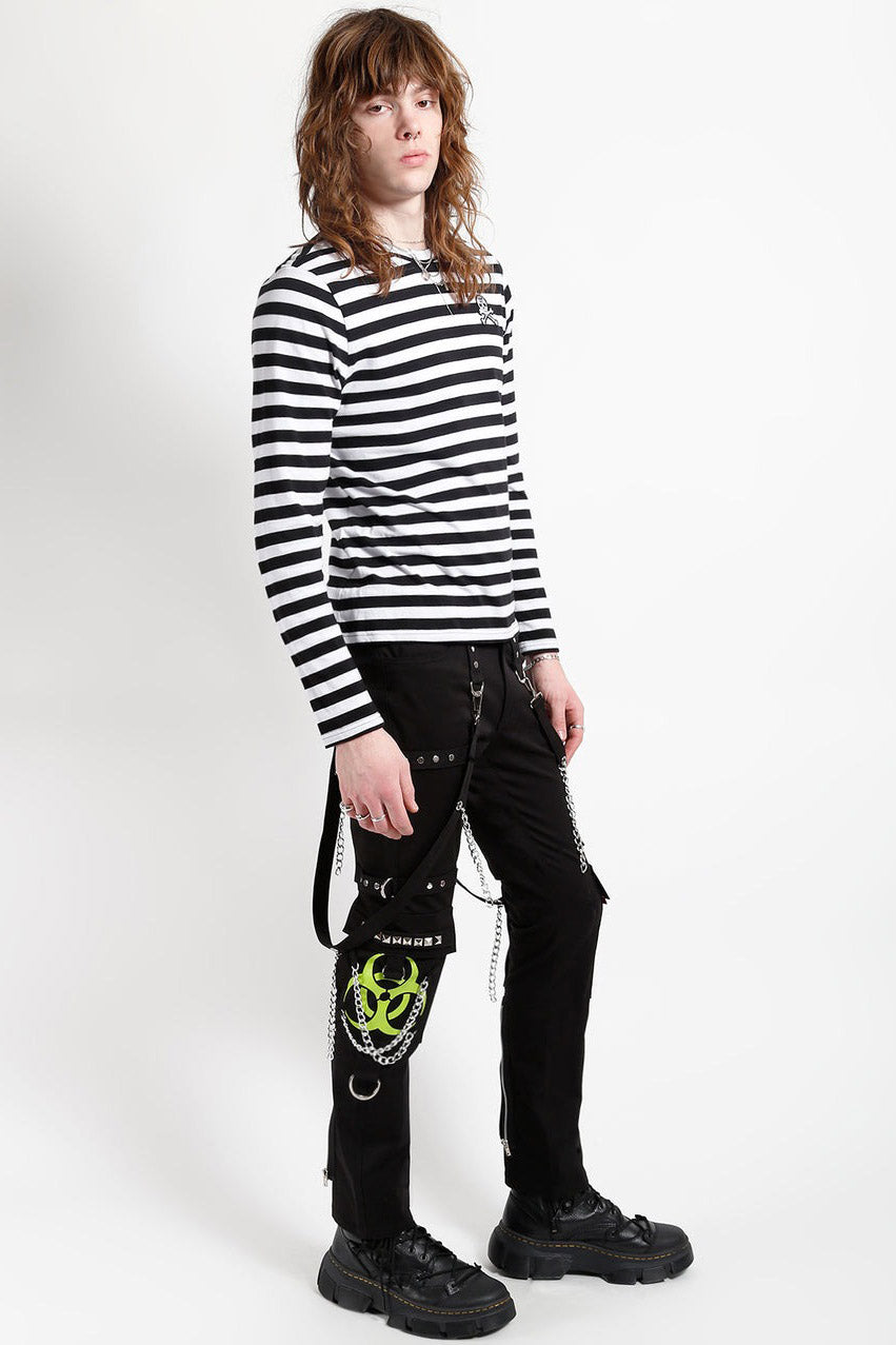 Tripp NYC Biohazard Bondage Pants [Black/Lime Bio