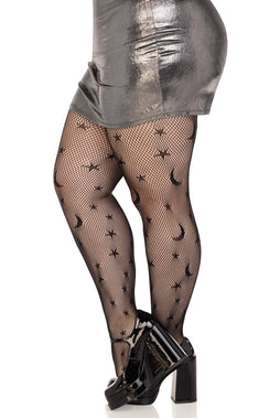 Night Witch Fishnet Tights [PLUS SIZE]