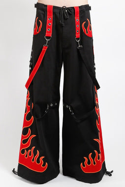 Tripp NYC Flame Dark Street Pants [BLACK/RED]