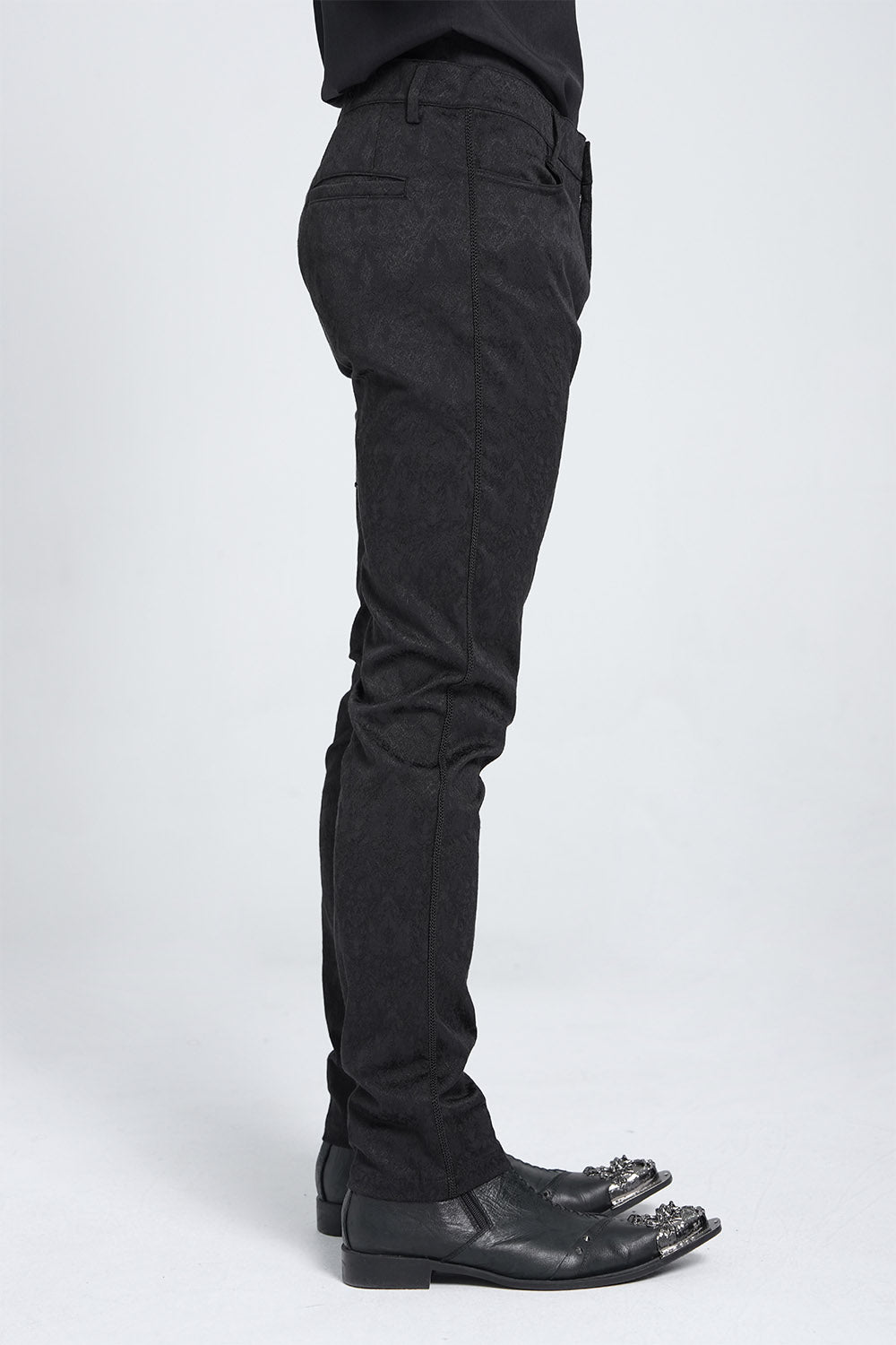 black gothic straight leg pants
