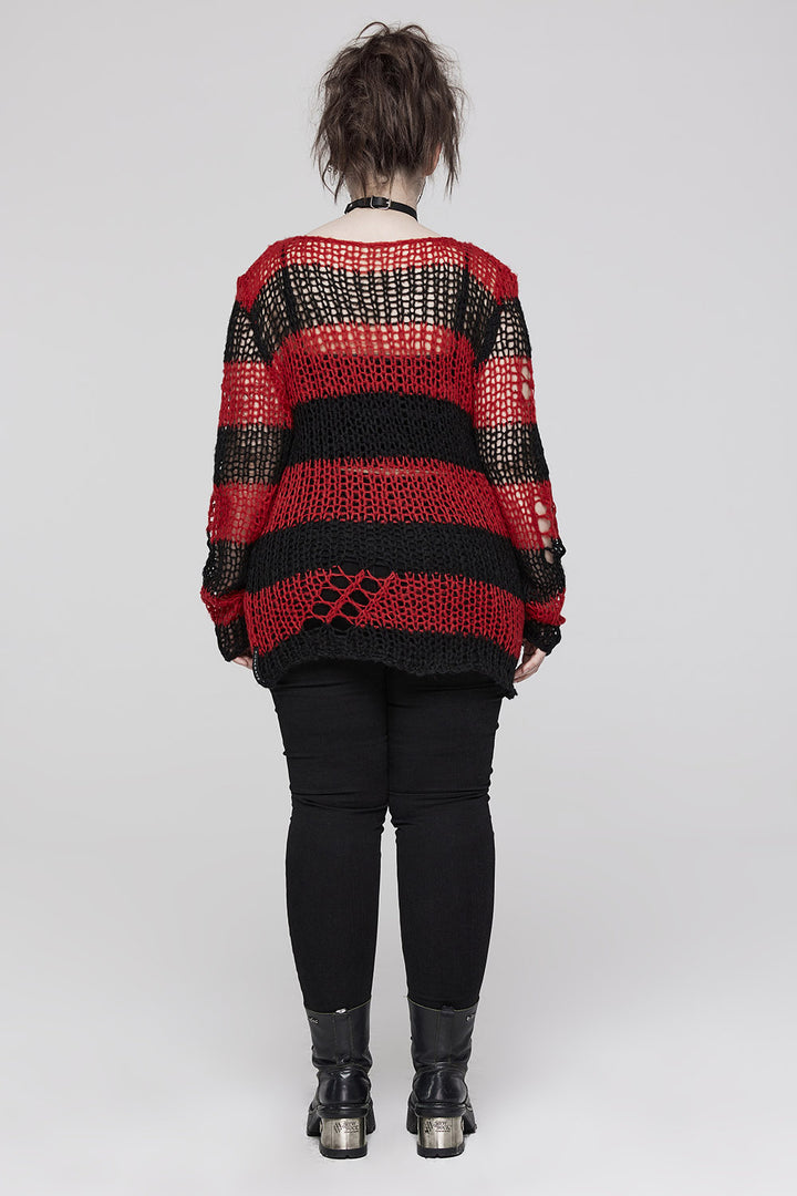 Blood Pact Striped Sweater [RED/BLACK]