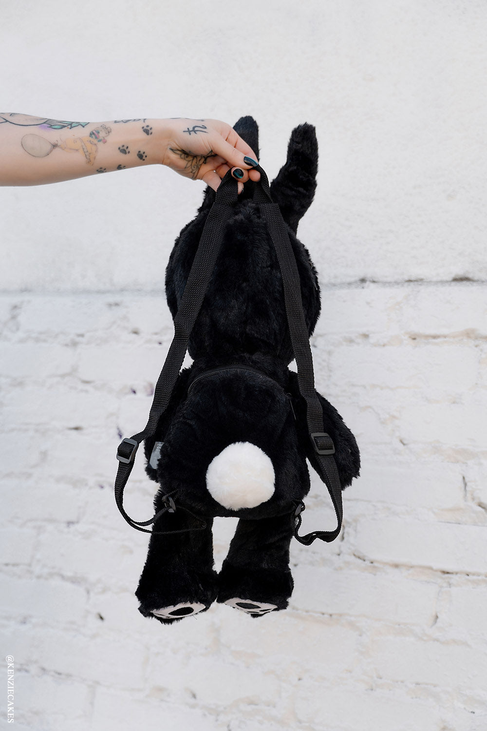 plush rabbit skeleton backpack by vampirefreaks