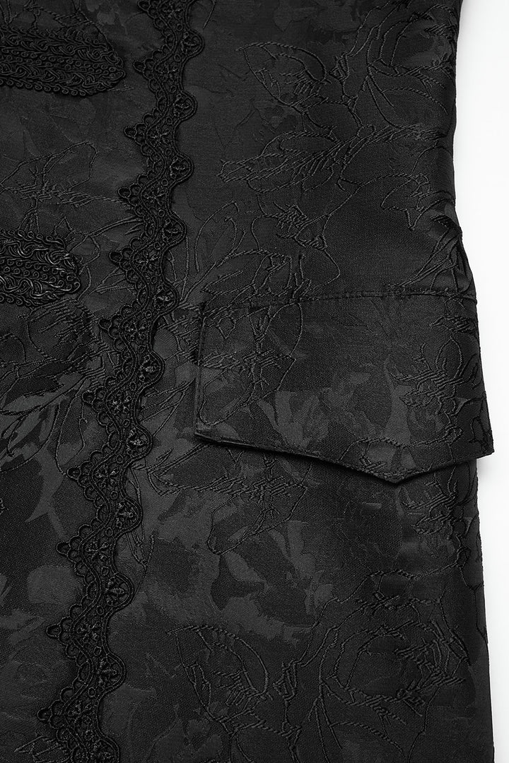 sleeveless mens vampire jacket vest with pockets 