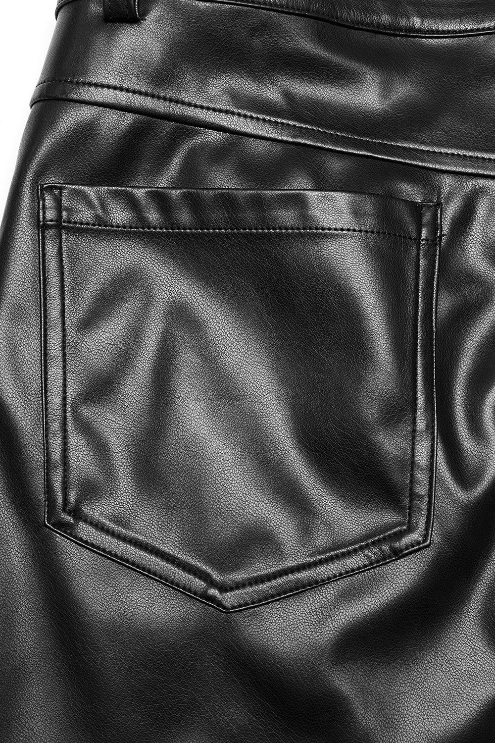 mens black leather trousers with pockets