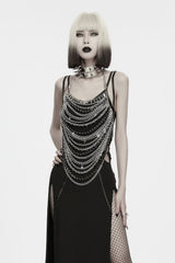 womens iron punk rave punk fashion spiked collar choker