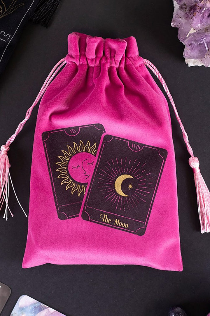 Tarot Cards Drawstring Pouch [PINK]