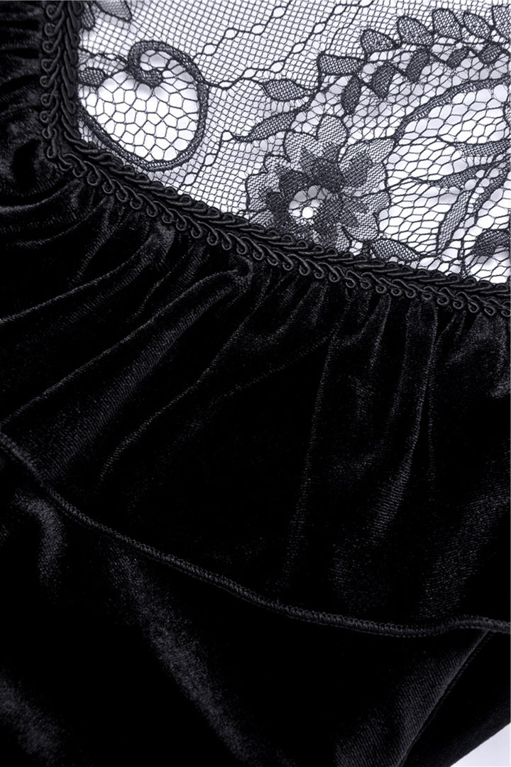 womens vintage goth inspired lace dress