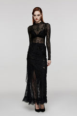 womens long goth skirt