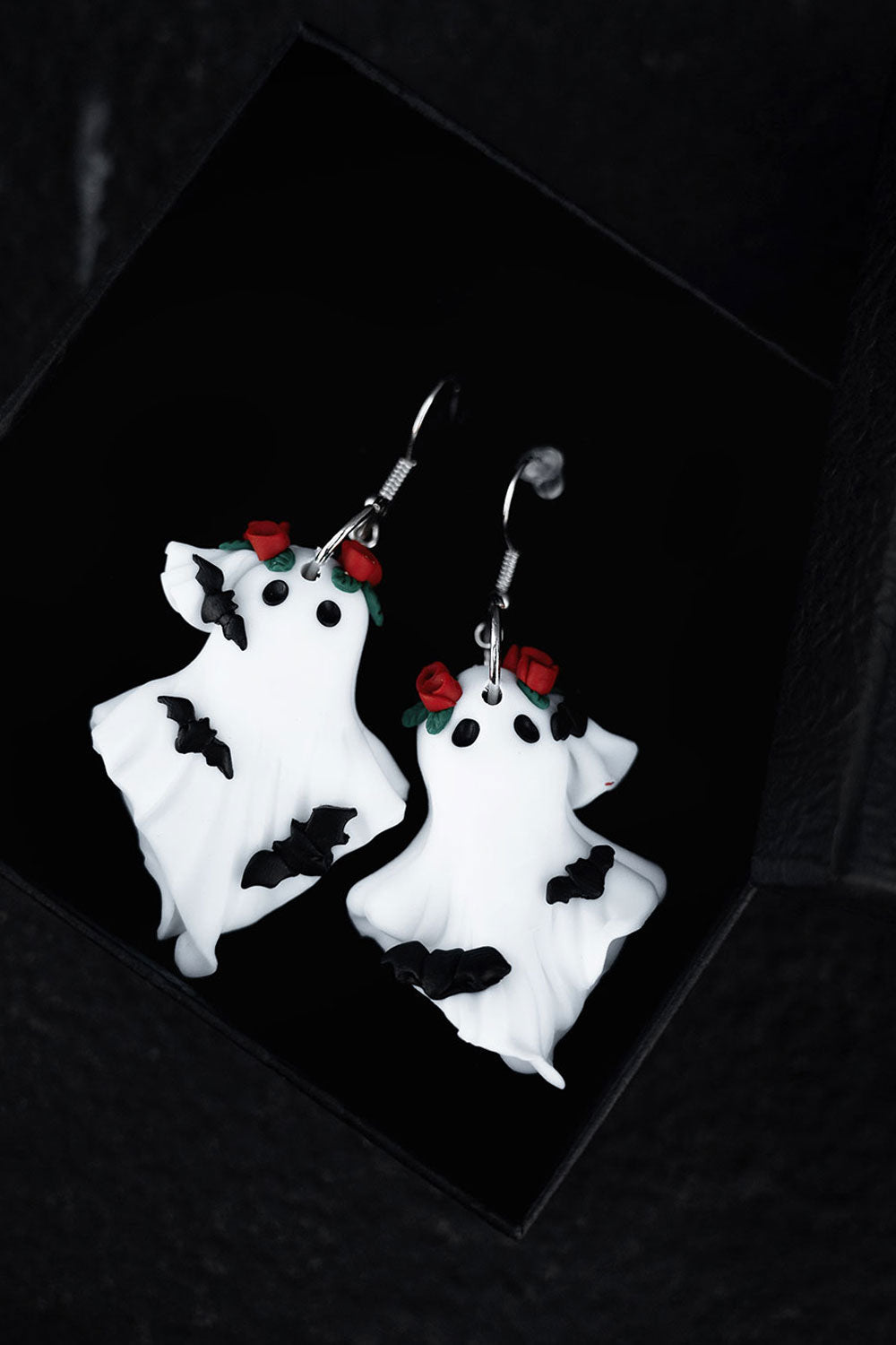 3d ghost earrings