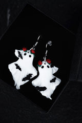 3d ghost earrings