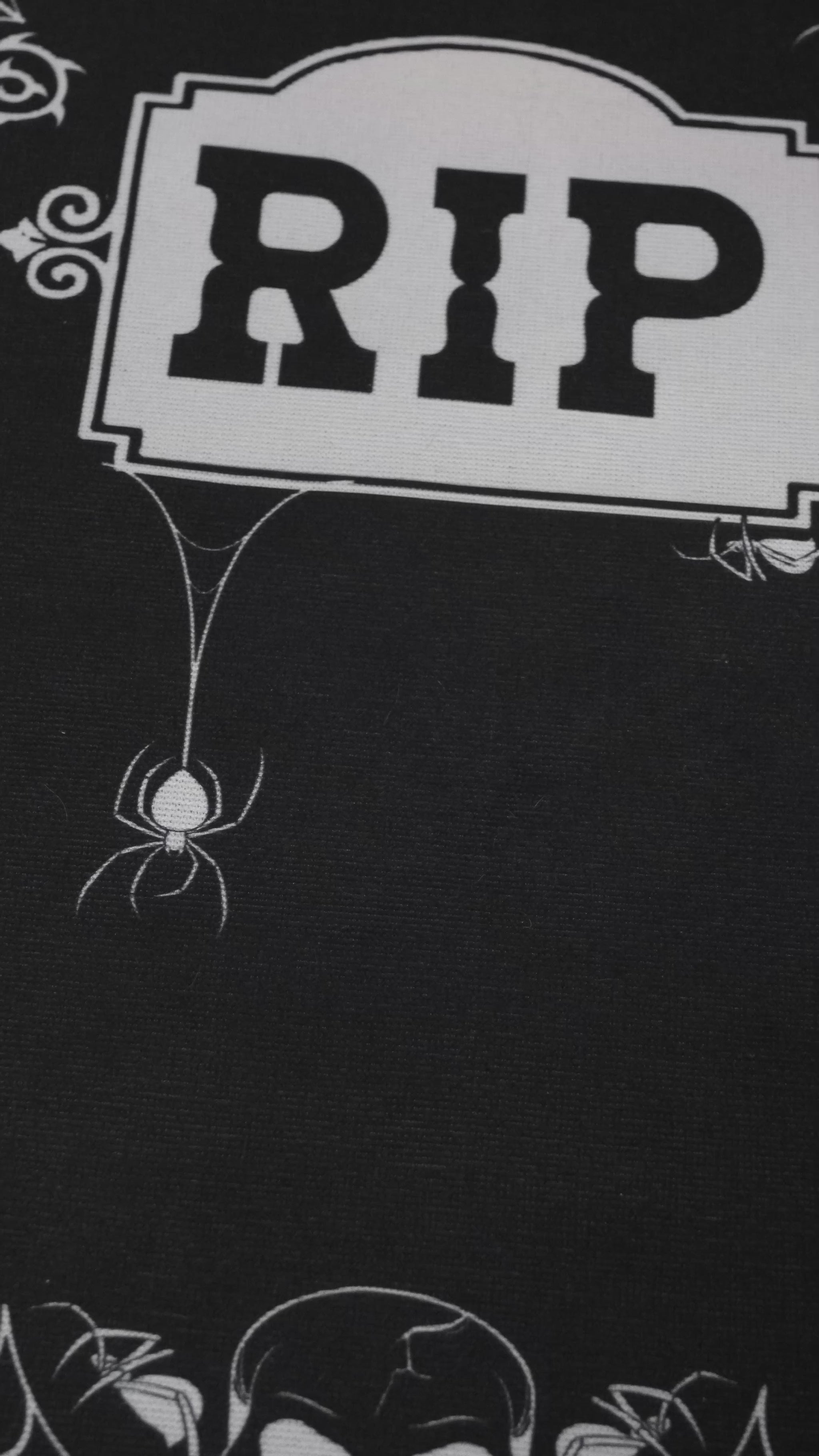 video of a gothic coffin shaped bathmat rug