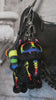 video of a cute gothic rainbow skeleton kitty cat plush keychain
