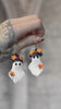 video of darling dark gothic polymer clay ghost earrings