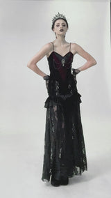 video of gothic woman wearing a steampunk tank top