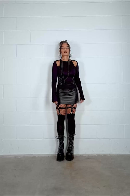 womens black snake top 