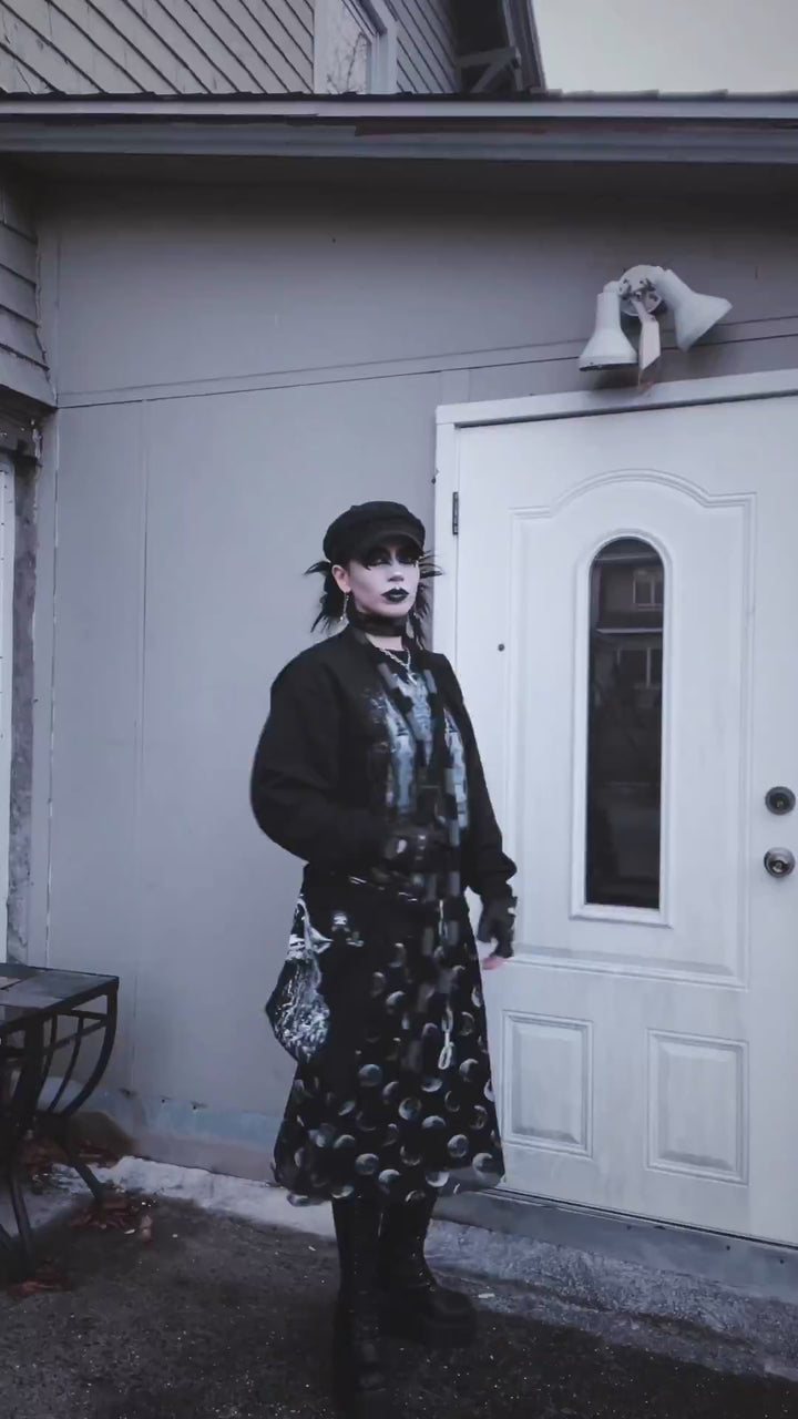 video of trad goth woman wearing gothic clothing