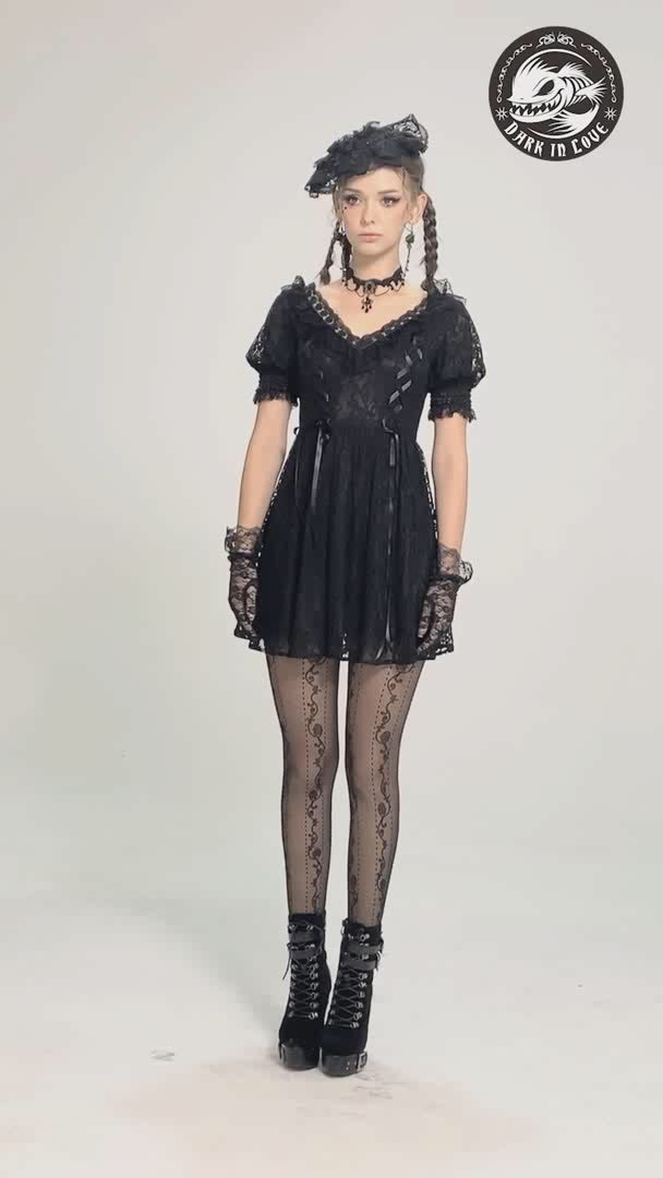embroidered gothic dress