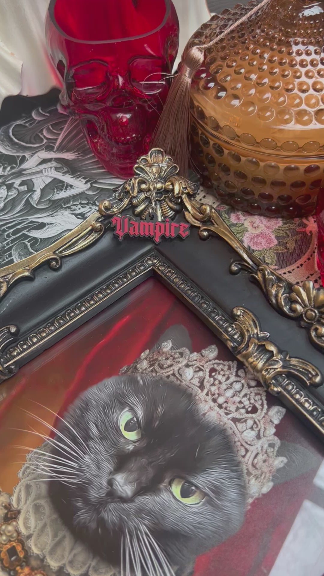 video of gothic vampire keychain